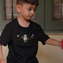 Funny Bones Clothings Boys Funny Bones Robot Themed Tshirt-image-95