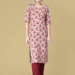 Ethnic basket Women Multicoloured Poly Crepe Kurta Sets-picture-3