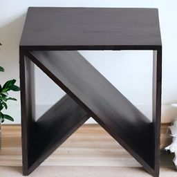 Ikiriya Black Square-Shaped Bedside Table-17