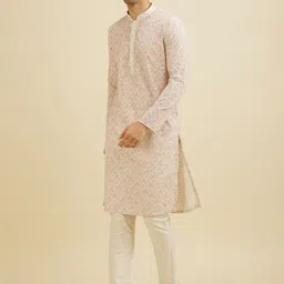 Manyavar Men Printed Regular Kurta with Pyjamas image 2