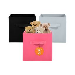 Aura Pink & Black 3 Pieces Multi-Utility Organisers-5