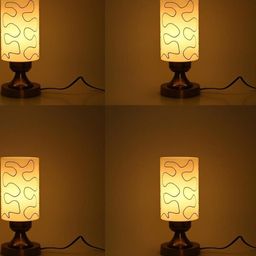 SOMIL White Printed Glass Table Lamp-picture-10