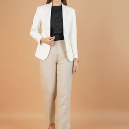 INDOPHILIA  Notched Lapel Collar Single Breasted Blazer-picture-48