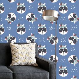 ArtzFolio Printed UV-Resistant Anti-Bacterial Kids Panda FacePeel & Stick Wallpaper-image-78