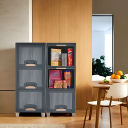 RUBOXA Grey Set of 6 Regular Drawer Organiser Organisers-24