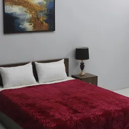 CHICERY Maroon Floral Mink Heavy Winter 200 GSM Single Bed Blanket-image-45