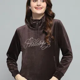 Monte Carlo Women Mock Collar Pullover Sweatshirt-image-31