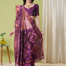 HERE&NOW Woven Design Zari Art Silk Banarasi Saree-image-67