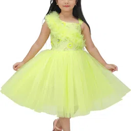 Zenat Green Polyester Dresses-15