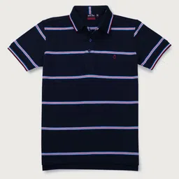 Gini and Jony Boys Striped Polo Collar T-shirt-image-31