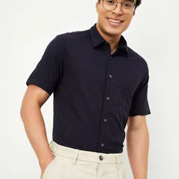 max Men Grid Tattersall Checks Checked Casual Shirt-image-82