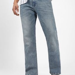 Urbano Fashion Men Bootcut Low Distress Heavy Fade Stretchable Jeans-picture-0