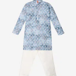 Ethnicity Boys Ethnic Motifs Printed Straight Regular Kurta with Trousers-15
