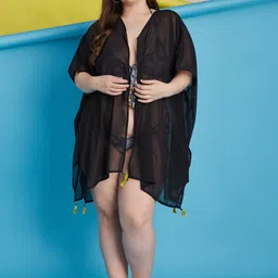 Curves By ZeroKaata Plus Size Printed Halter Neck Swim Bikini Set-picture-3