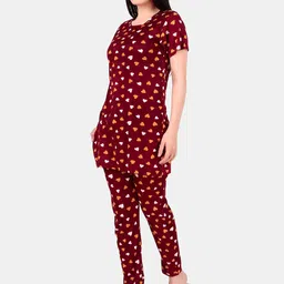 WELL QUALITY Women Printed Night suit image 4