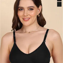 DressBerry Pack Of 2 Full Coverage Cotton T-shirt Bra-0