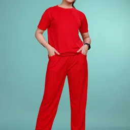 SAKARMAA Round Neck T-Shirt With Trousers Co-Ords-picture-24