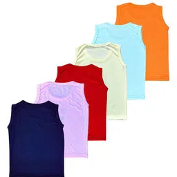 Surfbae Infants Pack Of 6 Printed Pure Cotton Basic Vests ORBC-710+711b-14-picture-46