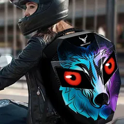 REDHORNS Unisex Graphic Printed Contrast Detail LED Backpack with Anti-Theft-29