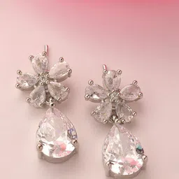 ADIVA Floral Studs Earrings-20