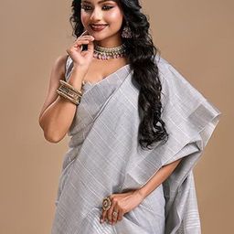 NEGRONISolid Woven Design Saree-image-49