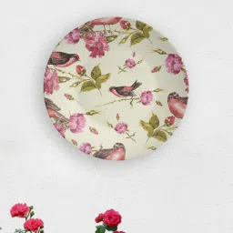 quirk india Multicolour Ceramic Birds Of The Hour Decorative Wall Plate-picture-10