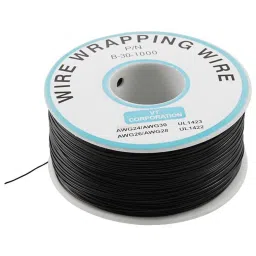 230m P/N B-30-1000 Insulated PVC Coated 30AWG Wire Wrapping Wire-Black-10
