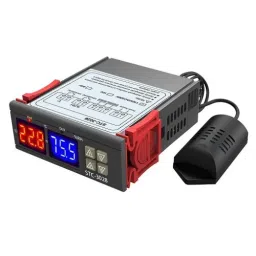 STC-3028 DC12V Dual Display Dual Temperature Adjustable Temperature Controller with 1M Cable-12