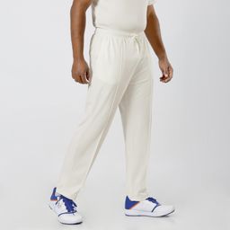 MEN'S STRAIGHT FIT WITH MESH CRICKET TRACKPANTS, IVORY 100, WHITE-image-4