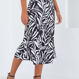 BIGDART Printed A-Line Midi Skirt image 4