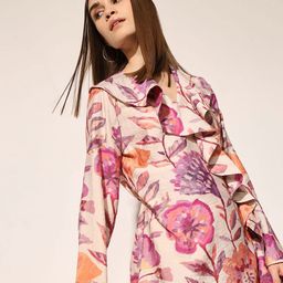 ONLY Women Floral Printed Flared Sleeve Wrap Mini Dress-image-47