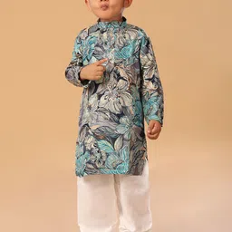 The Mini Trunk Boys Floral Printed Kurta with Pyjama-21