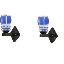 1ST TIME Blue & White Solid Glass Traditional Cylinder Wall Lamps Wall Lamps-picture-31