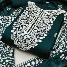 Nayanthara Trends Embroidered Unstitched Dress Material-picture-43