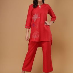 Bani Women Floral Embroidered Tunic with Trousers-image-47