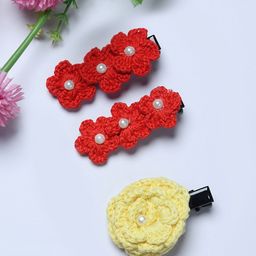 FUNKRAFTS Girls Set of 3 Embellished Alligator Hair Clip-71