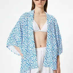 Koton Geometric Printed Open Front Shrug-38