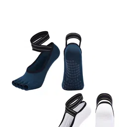 NESKA MODA Unisex Set Of 2 Ankle Length Cotton Socks-28