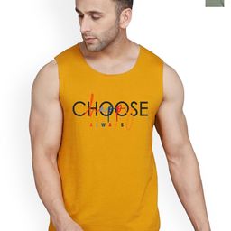 SLOWLORIS Pack of 2 Printed Combed Cotton Vest VSL26 CMB(CHS MUSTARD)(LOUD LGTGREEN)-image-75