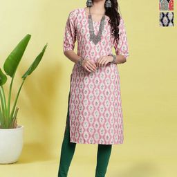 HERE&NOW Selection Of 3 Printed Straight Kurtas-image-79