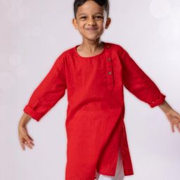 Tura Turi Boys Red Kurta Sets-image-72