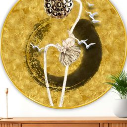 Myntra Elegant Homes Yellow & White Wood Abstract Wall Paintings-image-93