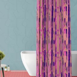 ArtzFolio Purple & Pink Printed Waterproof Shower Curtain-image-97