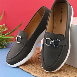Mast & Harbour Women Suede Loafers-45