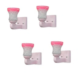 Somil Premium Designer Glass Wall / Night Lamp Elegant & Stylish Dcor Accent for Modern Interiors, color- Pink, White, Size- 19.5 X 24.5 X 19.5 CM-image-39