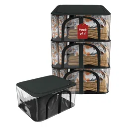 Kuber Industries Grey Set of 4 Regular Drawer Organiser Organisers-18
