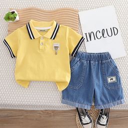 INCLUD Boys Polo Collar T-Shirt With Shorts-52