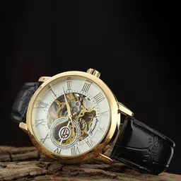 FORSINING Men Dial & Leather Straps Analogue Watch FSG8099M3G3-image-67