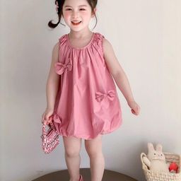 LULU & SKY Girls Balloon Dress With Bow-image-22
