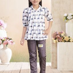 Aarika Girls Printed Shirt with Trousers-picture-18